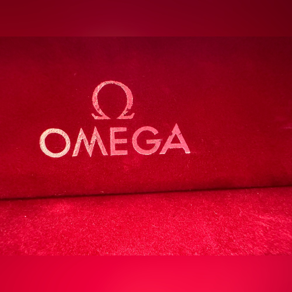 Authentic Omega vintage red leather watch, necklace, bracelet, empty jewelry box - Picture 7 of 7